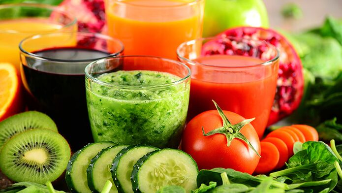 مشروبات الفاكهة والخضروات على نظام شرب الخمر